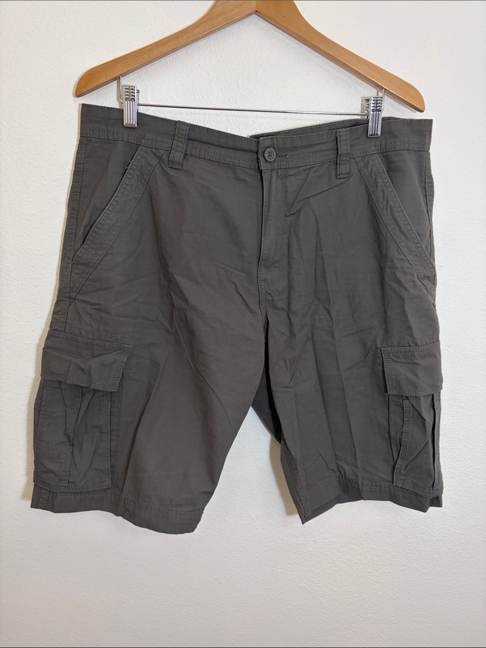 C&A Gray Casual Summer Cotton Cargo Shorts
